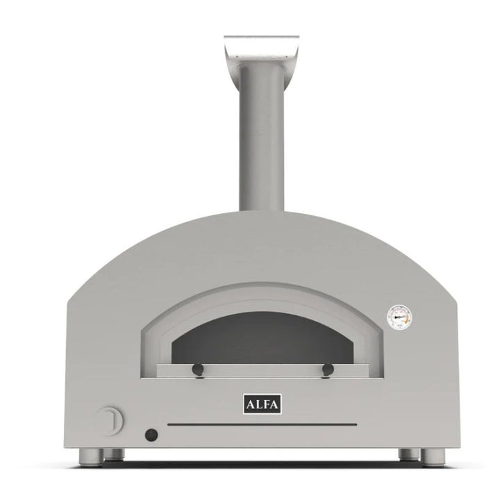 Alfa Pizza Oven - Futuro 2 Pizze Hybrid Gas-Fired In Silver Black - FXFT-2P-MSB-U