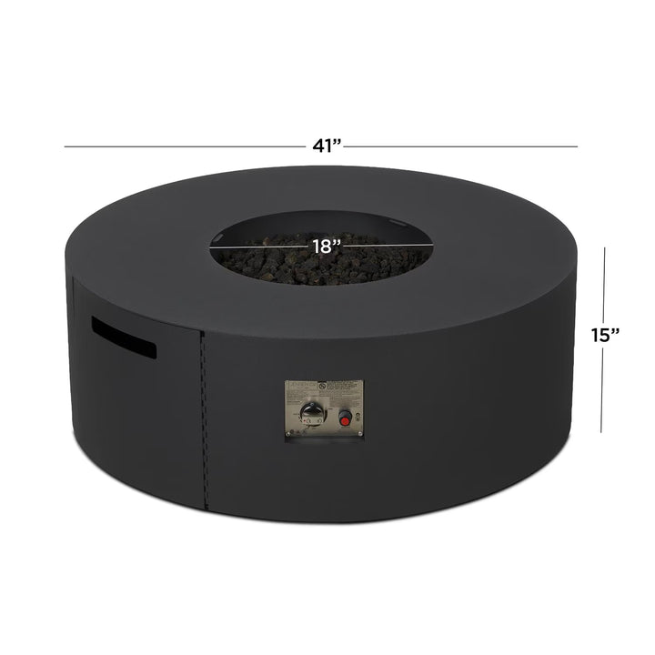 Real Flame 41" Round Aluminum Propane Fire Pit Table