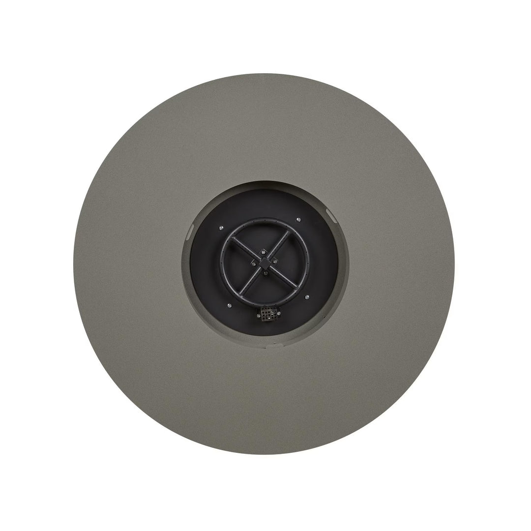 Covewood 41-Inch Round Aluminum Propane Fire Pit Table in Cloud Gray