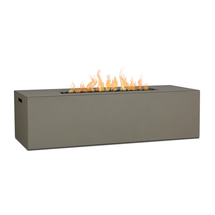 Real Flame 72-Inch Rectangular Aluminum Propane Fire Pit Table – Cloud Gray