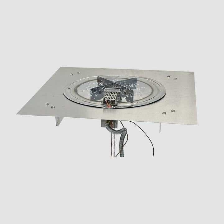 Outdoor Greatroom - 30" x 30" Square Crystal Fire Plus Gas Burner Insert and Plate Kit