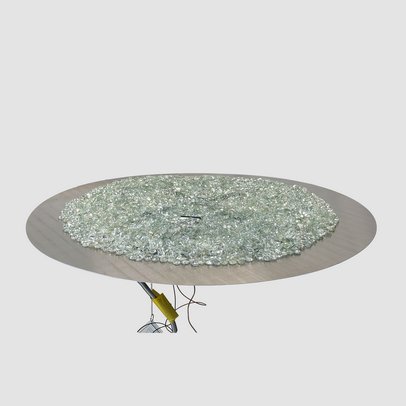 Outdoor Greatroom - 42" Round Crystal Fire Plus Gas Burner Plate