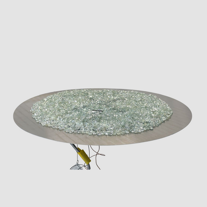 Outdoor Greatroom - 42" Round Crystal Fire Plus Gas Burner Plate