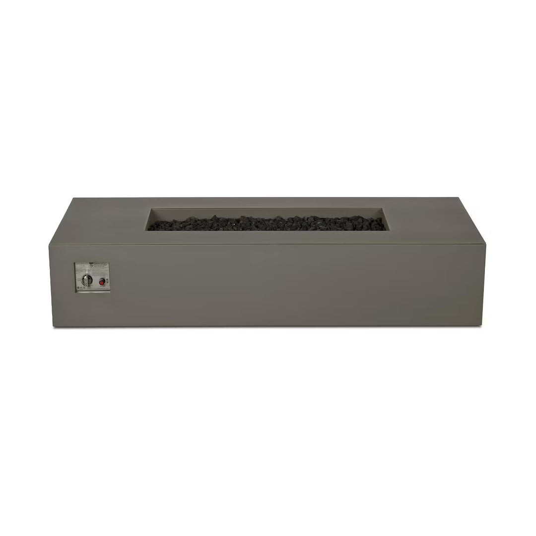 Covewood 72-Inch Rectangular Aluminum Propane Fire Pit Table in Cloud Gray