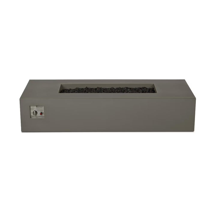 Covewood 72-Inch Rectangular Aluminum Propane Fire Pit Table in Cloud Gray