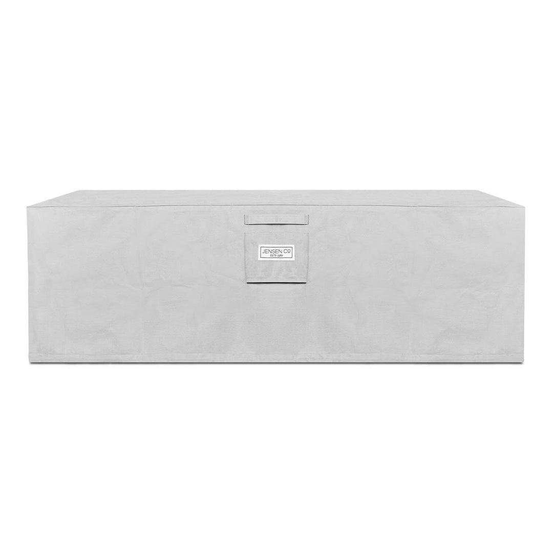Covewood 58-Inch Low Profile Rectangular Aluminum Natural Gas Fire Pit Table in Cloud Gray (Ships Propane with Conversion Kit)