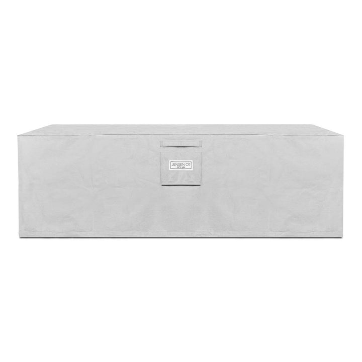 Covewood 58-Inch Low Profile Rectangular Aluminum Natural Gas Fire Pit Table in Cloud Gray (Ships Propane with Conversion Kit)