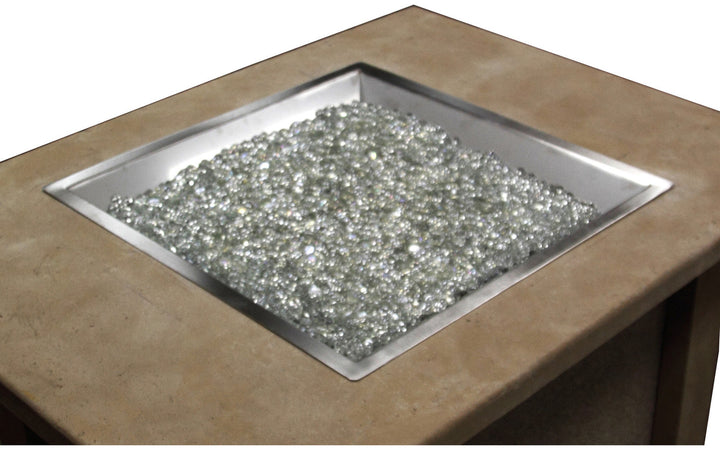 Outdoor Greatroom - 24" x 24" Square Crystal Fire Burner