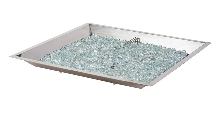 Outdoor Greatroom - 24" x 24" Square Crystal Fire Burner