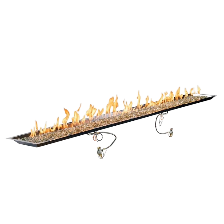 Outdoor Greatroom 12" x 108" Linear Crystal Fire Plus Gas Burner