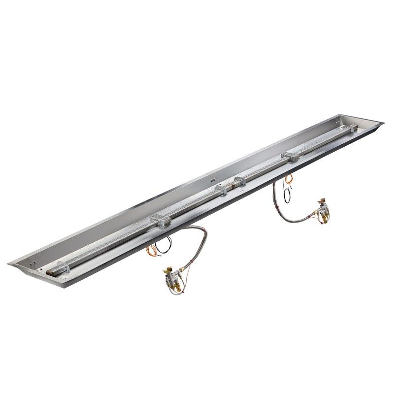 Outdoor Greatroom 12" x 108" Linear Crystal Fire Plus Gas Burner