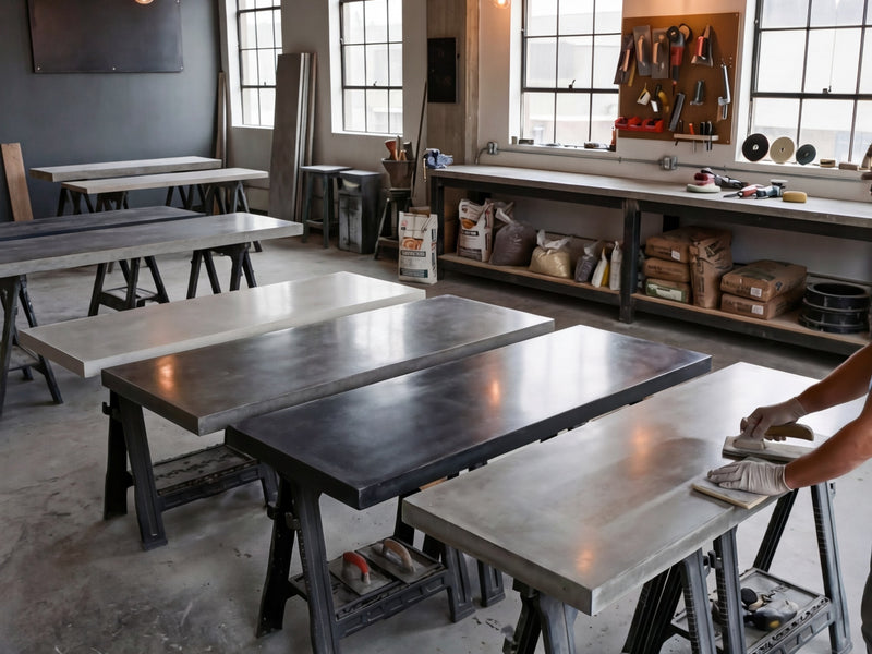 Hand-Cast Concrete Tops