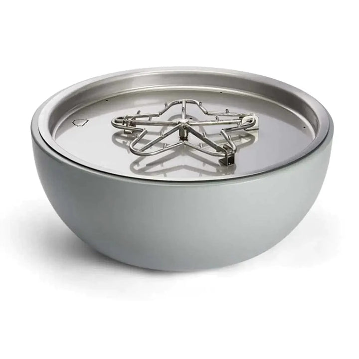 HPC Fire 35" Aluminum Gas Fire Bowl with Concrete Finish and Torpedo Penta Burner