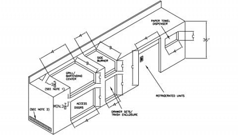 Solaire Bartending Center 24 inch