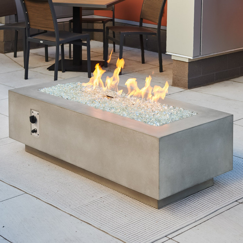Cove 54" Linear Gas Fire Table in Natural Grey