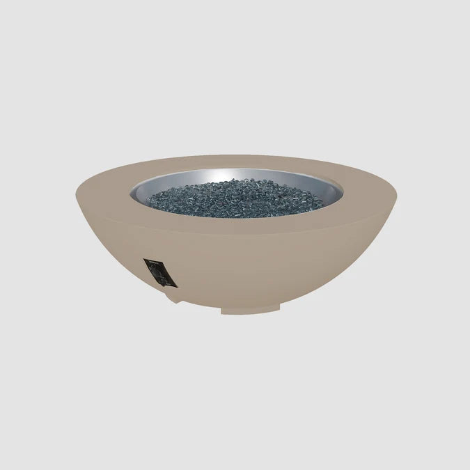 Outdoor GreatRoom Cove Round Concrete Gas Fire Pit Bowl – 29" to 60"