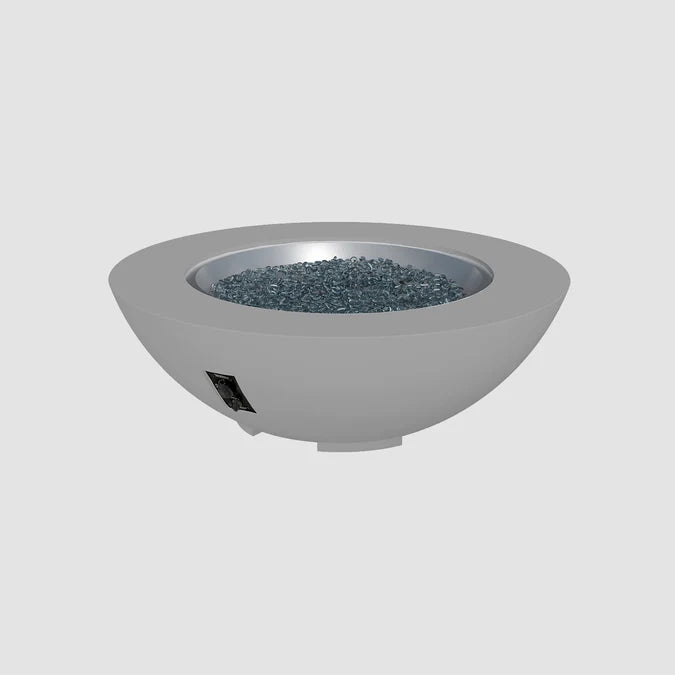 Outdoor GreatRoom Cove Round Concrete Gas Fire Pit Bowl – 29" to 60"