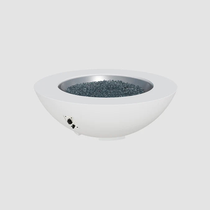 Outdoor GreatRoom Cove Round Concrete Gas Fire Pit Bowl – 29" to 60"