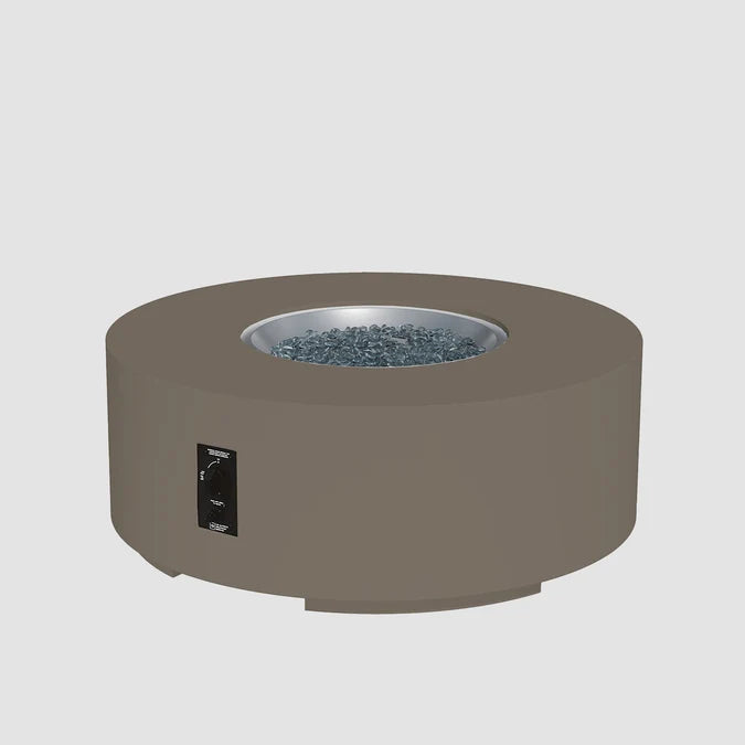 Outdoor GreatRoom Cove Concrete Round Gas Fire Pit Table – 36" to 72"