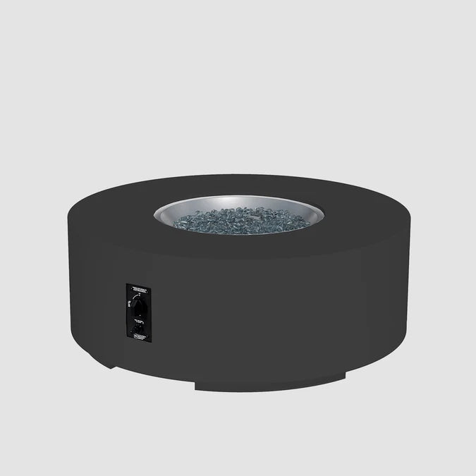 Outdoor GreatRoom Cove Concrete Round Gas Fire Pit Table – 36" to 72"