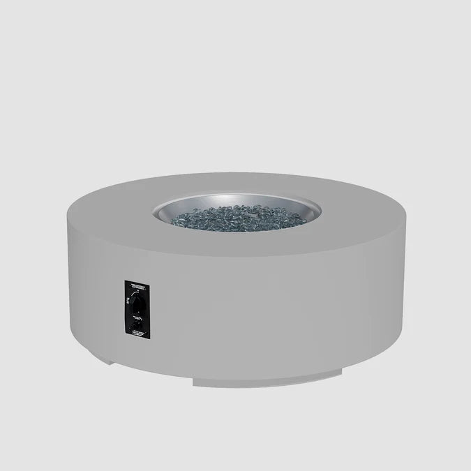 Outdoor GreatRoom Cove Concrete Round Gas Fire Pit Table – 36" to 72"