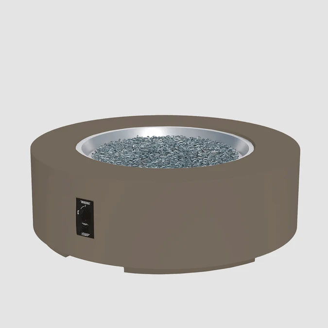 Outdoor GreatRoom Cove Concrete Round Gas Fire Pit Table – 36" to 72"