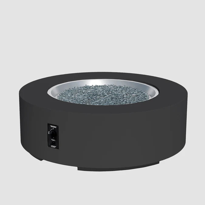 Outdoor GreatRoom Cove Concrete Round Gas Fire Pit Table – 36" to 72"