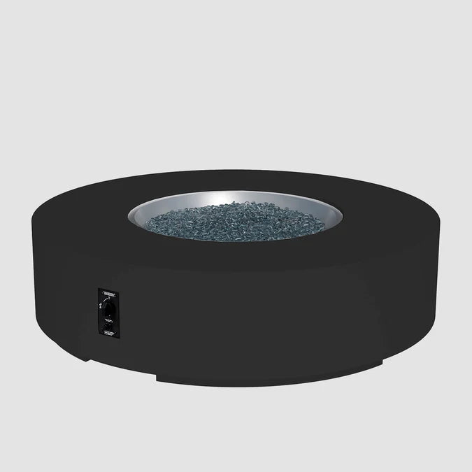 Outdoor GreatRoom Cove Concrete Round Gas Fire Pit Table – 36" to 72"