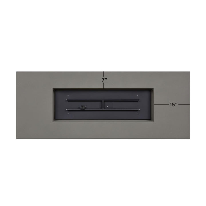 Real Flame 72-Inch Rectangular Aluminum Propane Fire Pit Table – Cloud Gray