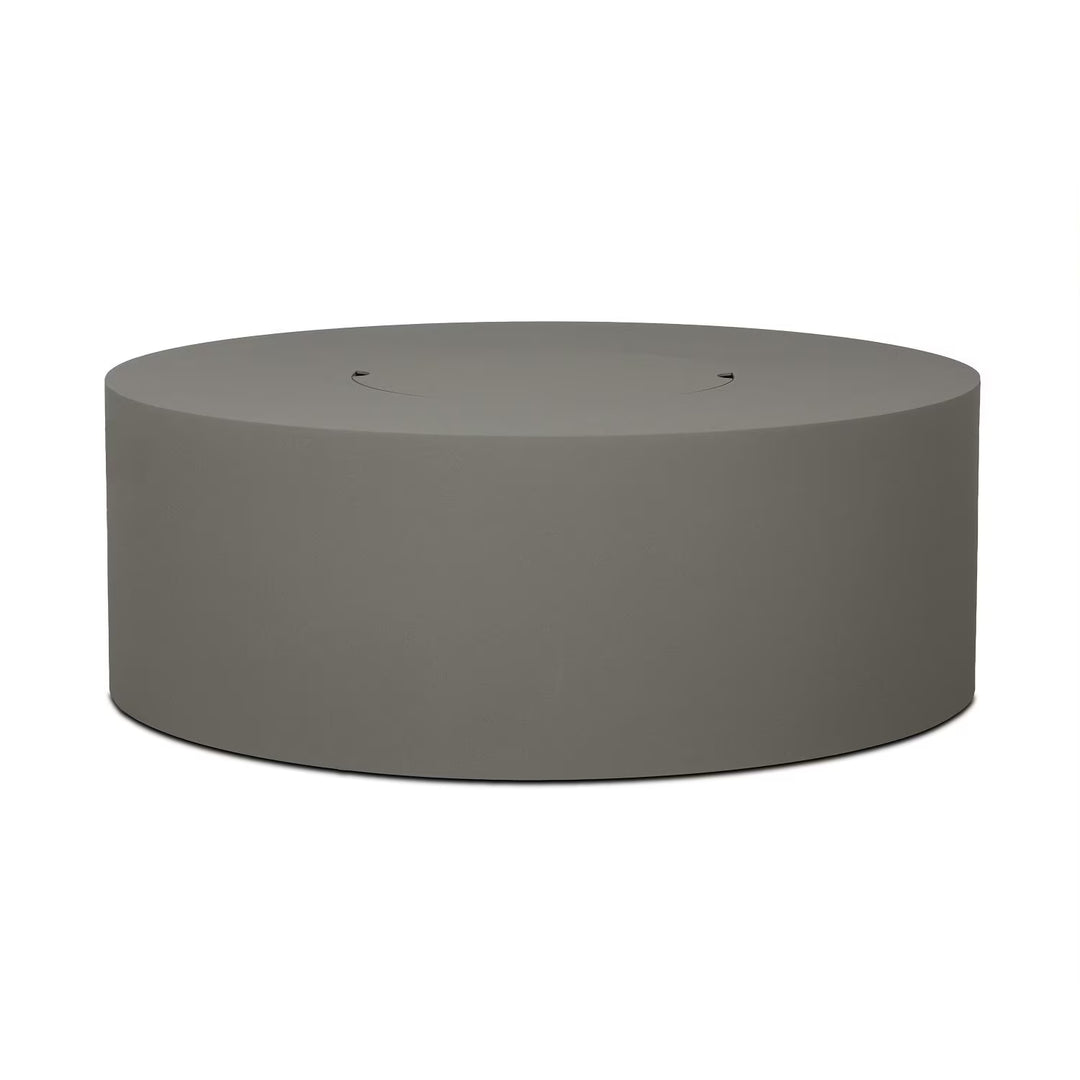 Covewood 41-Inch Round Aluminum Propane Fire Pit Table in Cloud Gray