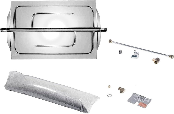 Rasmussen Double Sided Custom Embers Pan Stainless Steel Burner and Grate Kit - Natural Gas Fuel