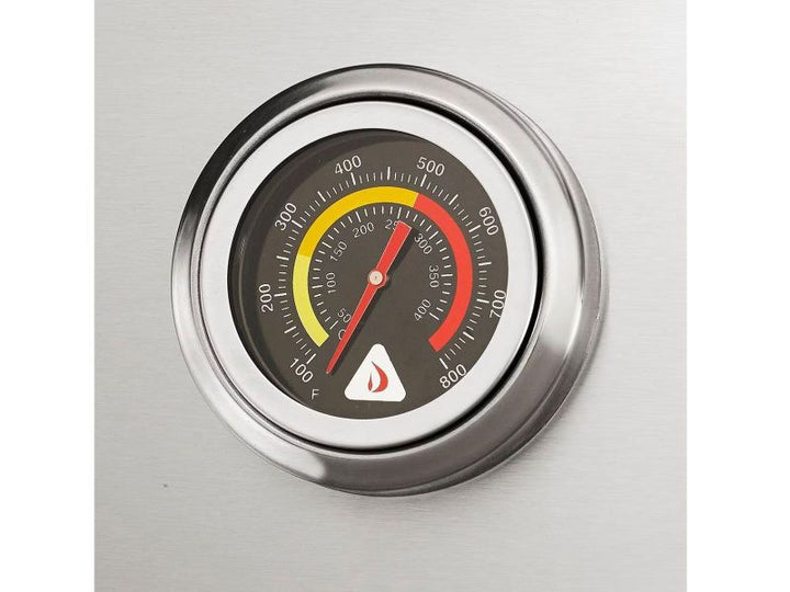 Delta Heat 32″ 3-Burner Built-In Grill w/ Rotisserie & Sear Burner – Black Control Panel