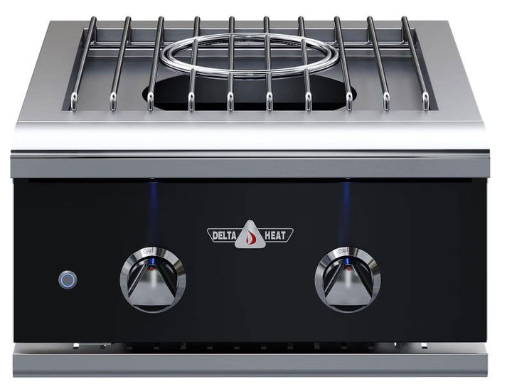Delta Heat 22-Inch Built-In Power Burner - Black Control Panel