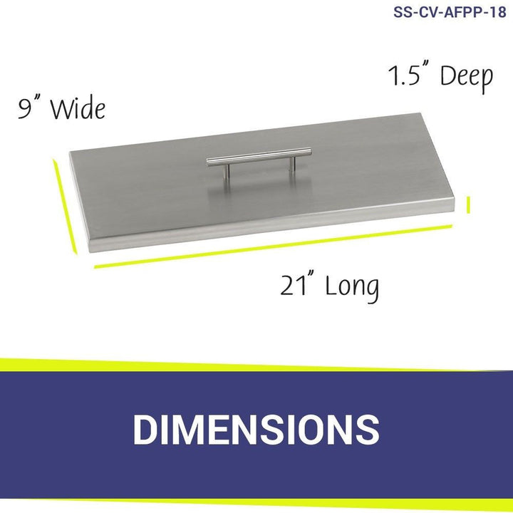American Fire Glass 18" x 6" Rectangular Stainless Steel Drop-in Fire Pit Pan With Electric Ignition System kit, CSA Certified - Bundle