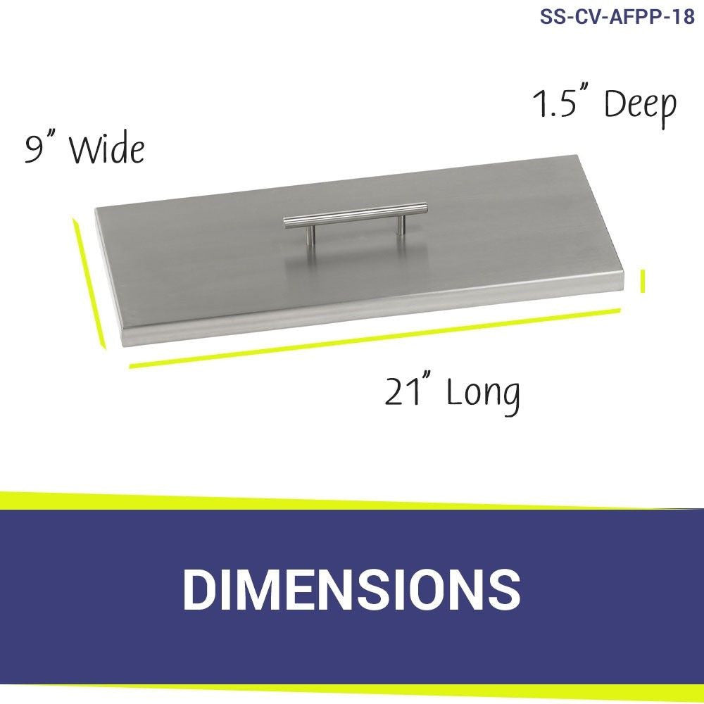American Fire Glass 18" x 6" Rectangular Stainless Steel Drop-In Pan with AWEIS System - Bundle