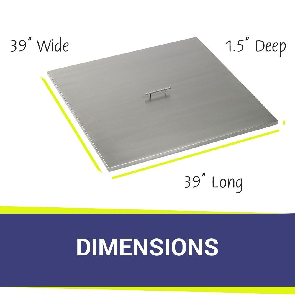 American Fire Glass 36" Square Stainless Steel Drop-In Pan with AWEIS System (18 Ring) Bundle