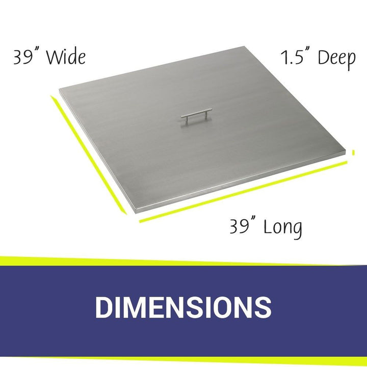 American Fire Glass 36" Square Stainless Steel Drop-In Pan with AWEIS System (18 Ring) Bundle