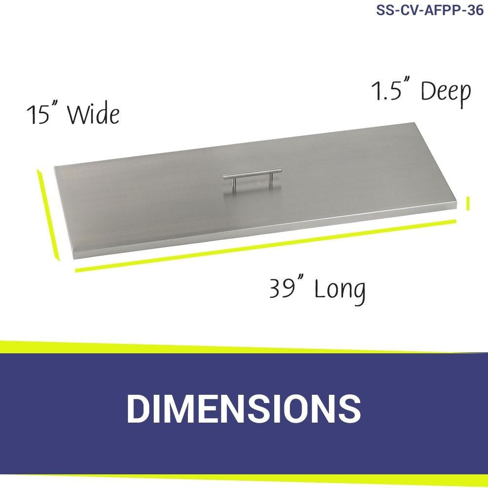 American Fire Glass 36" x 12" Rectangular Stainless Steel Drop-In Pan with AWEIS System -  Bundle