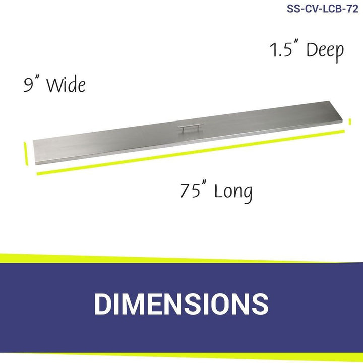 American Fire Glass 72" x 6" Linear Stainless Steel Drop-in Fire Pit Pan With Electric Ignition System kit, CSA Certified - Bundle