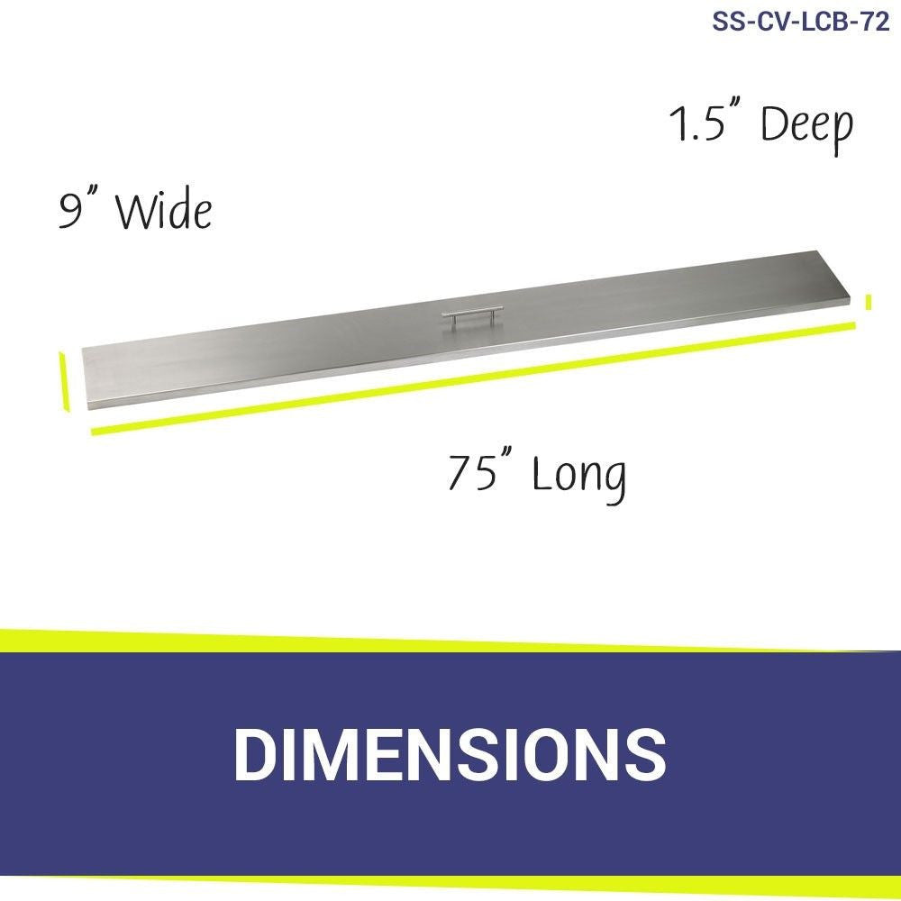 American Fire Glass  72" x 6" Stainless Steel Linear Channel Drop-In Pan with AWEIS System - Bundle