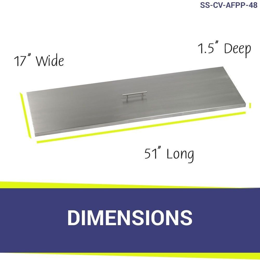 American Fire Glass 48" x 14" Rectangular Stainless Steel Drop-In Pan with AWEIS System - Bundle