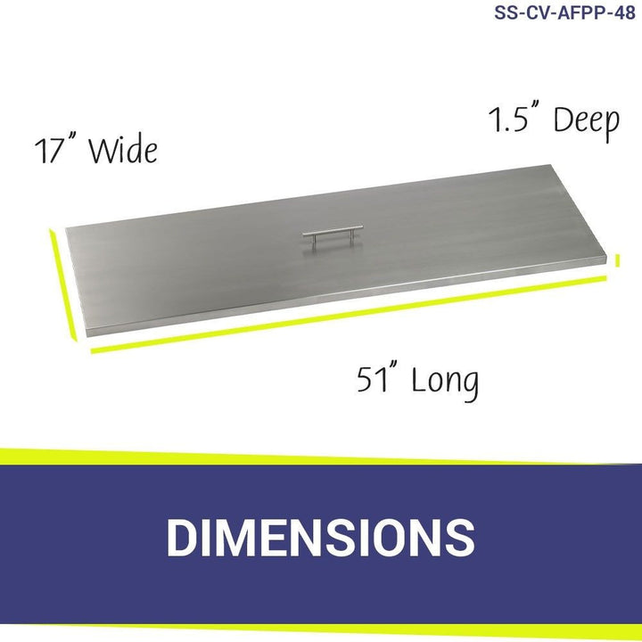 American Fire Glass 48" x 14" Rectangular Stainless Steel Drop-In Pan with AWEIS System - Bundle