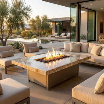 Grandview Fire Pit Table by Cooke