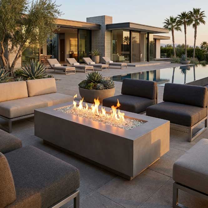 Cove 54" Linear Gas Fire Table
