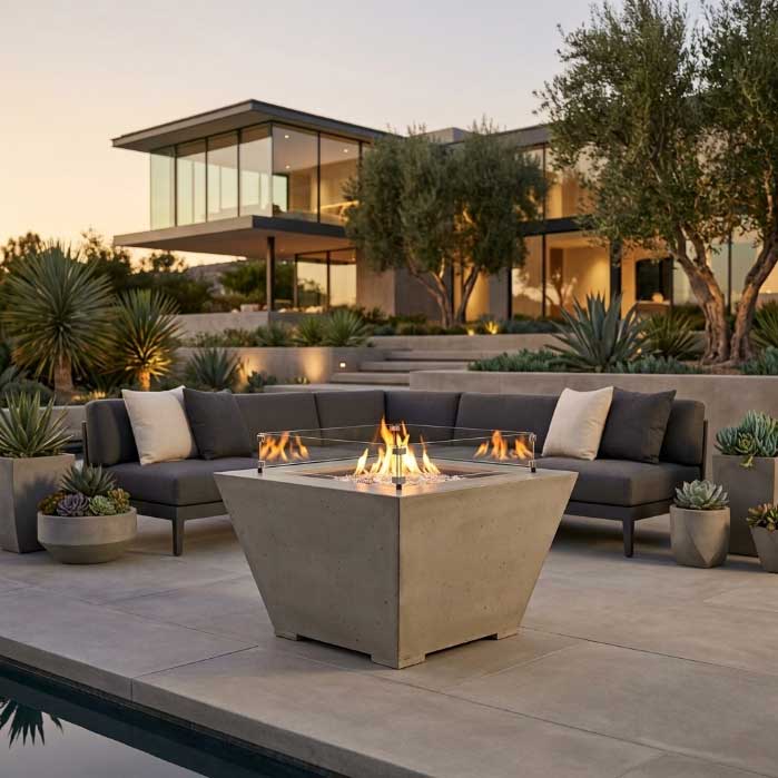 Cove 38" Trapezoid Gas Fire Pit