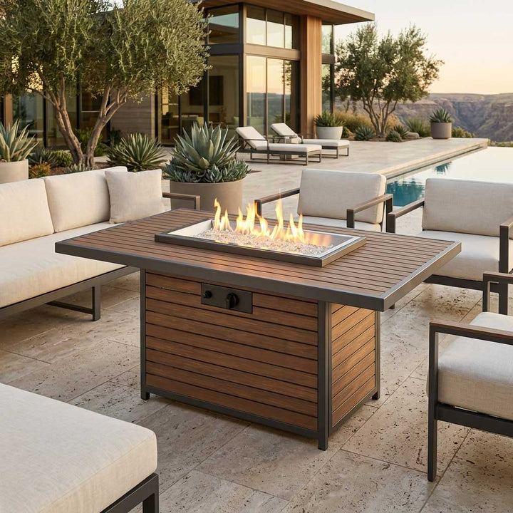 Outdoor Greatroom - Kenwood Kenwood Rectangular Chat Height Gas Fire Pit Table