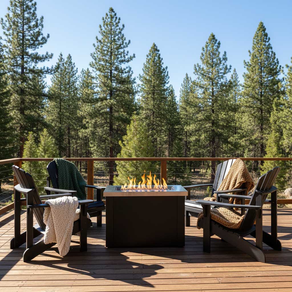 Outdoor Greatroom - Providence Fire Pit Table with Stainless Steel Top
