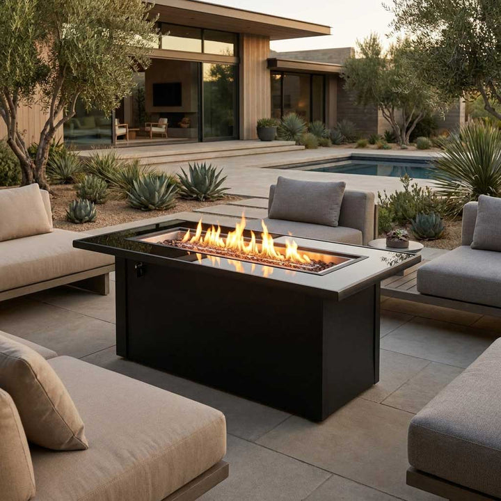 Outdoor Greatroom - Monte Carlo Linear Gas Fire Pit Table