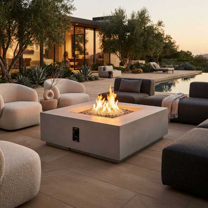 Cove 42" Square Gas Fire Pit