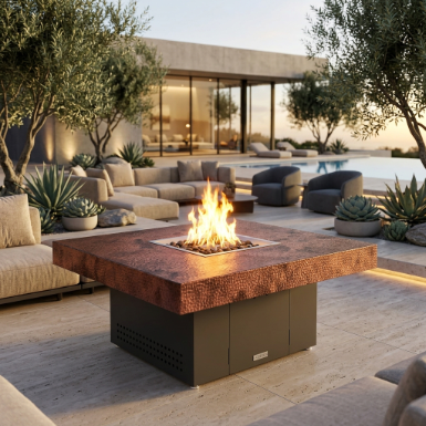 COOKE Santa Barbara Fire Pit Table 48" x 48" x 21" - Stone Top